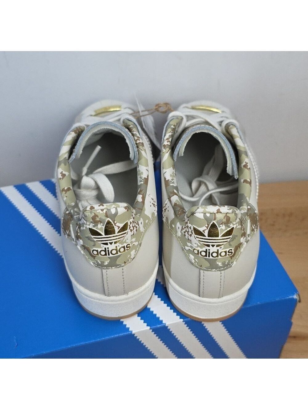 Adidas Superstar Sneakers - White and Gold Camo 5 US Male - Picture 7 of 10